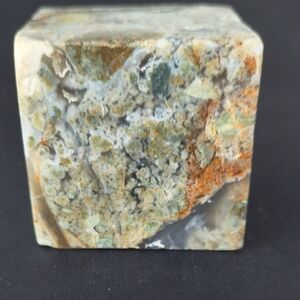 Moss Agate Decorative Cube